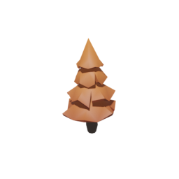 Tree Pine Orange Medium